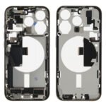 Middle Frame (Pulled B) incl. small parts - Grey, For iPhone 15 Pro