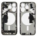 Middle Frame (Pulled B) incl. small parts - White, For iPhone 15 Pro