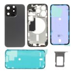 Rear Cover (excl. Logo) - Black Titanium, For iPhone 15 Pro
