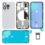 Rear Cover (excl. Logo) - White Titanium, For iPhone 15 Pro