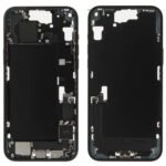 Middle Frame (Pulled A) incl. small parts - Black, For iPhone 15 Plus