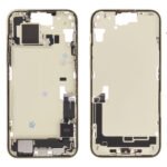 Middle Frame (Pulled B) incl. small parts - Yellow, For iPhone 15 Plus