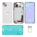 Rear Cover (Pulled C) incl. small parts - Blue, For iPhone 15 Plus