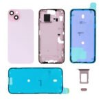 Rear Cover kit (excl. Logo) - Pink, For iPhone 15 Plus