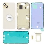 Rear Cover (Pulled) - Yellow, For iPhone 15 Plus