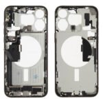 Middle Frame (Pulled A) incl. small parts - Grey, For iPhone 15 Pro Max