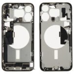 Middle Frame (Pulled B) incl. small parts - White, For iPhone 15 Pro Max