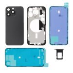 Rear Cover kit (excl. Logo) - Black Titanium, For iPhone 15 Pro Max
