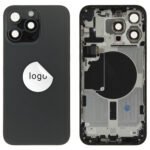 Rear Cover (Pulled) - Black, For iPhone 15 Pro Max