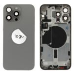 Rear Cover (Pulled) - Grey, For iPhone 15 Pro Max