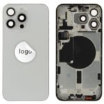 Rear Cover (Pulled) - White, For iPhone 15 Pro Max