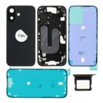 Rear Cover (Pulled) - Black, For iPhone 16