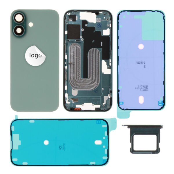 Rear Cover (Pulled) - Green, For iPhone 16