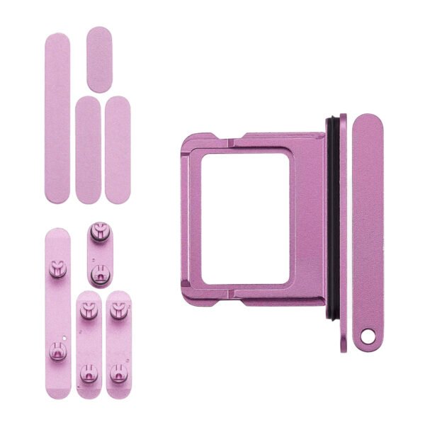 Keyset + Simcard Tray - Pink, For iPhone 16