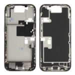 Middle Frame (Pulled A) incl. small parts - White, For iPhone 16 Pro