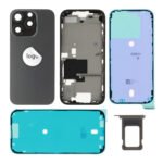 Rear Cover (Pulled) - Black, For iPhone 16 Pro
