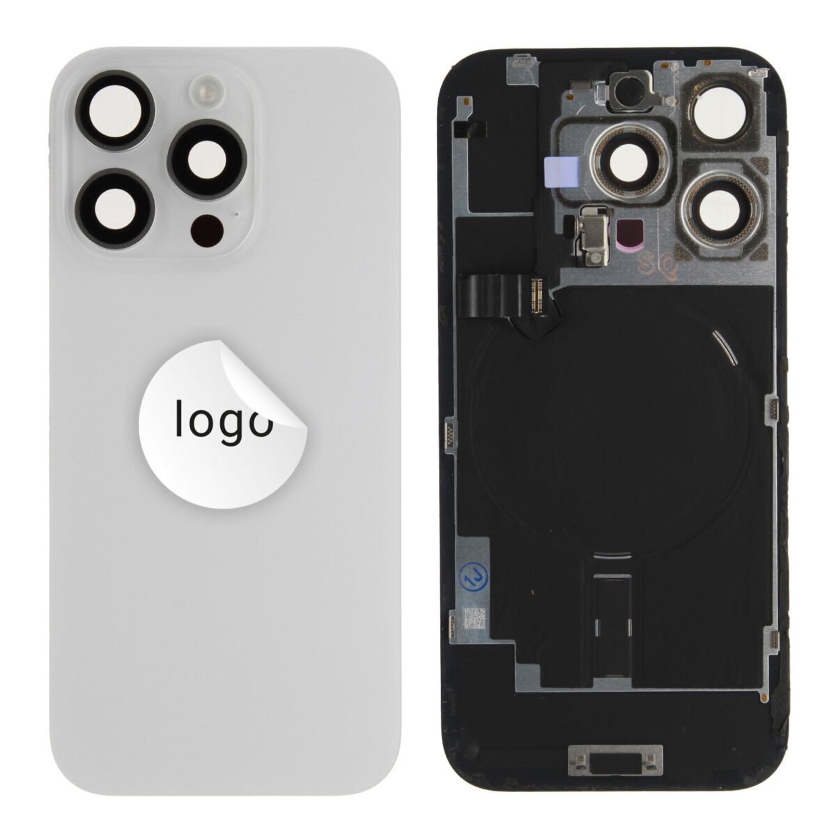 Back Glass (Pulled B) - White, For iPhone 16 Pro - Image 1