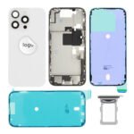 Rear Cover (Pulled B) incl. small parts - White, For iPhone 16 Pro