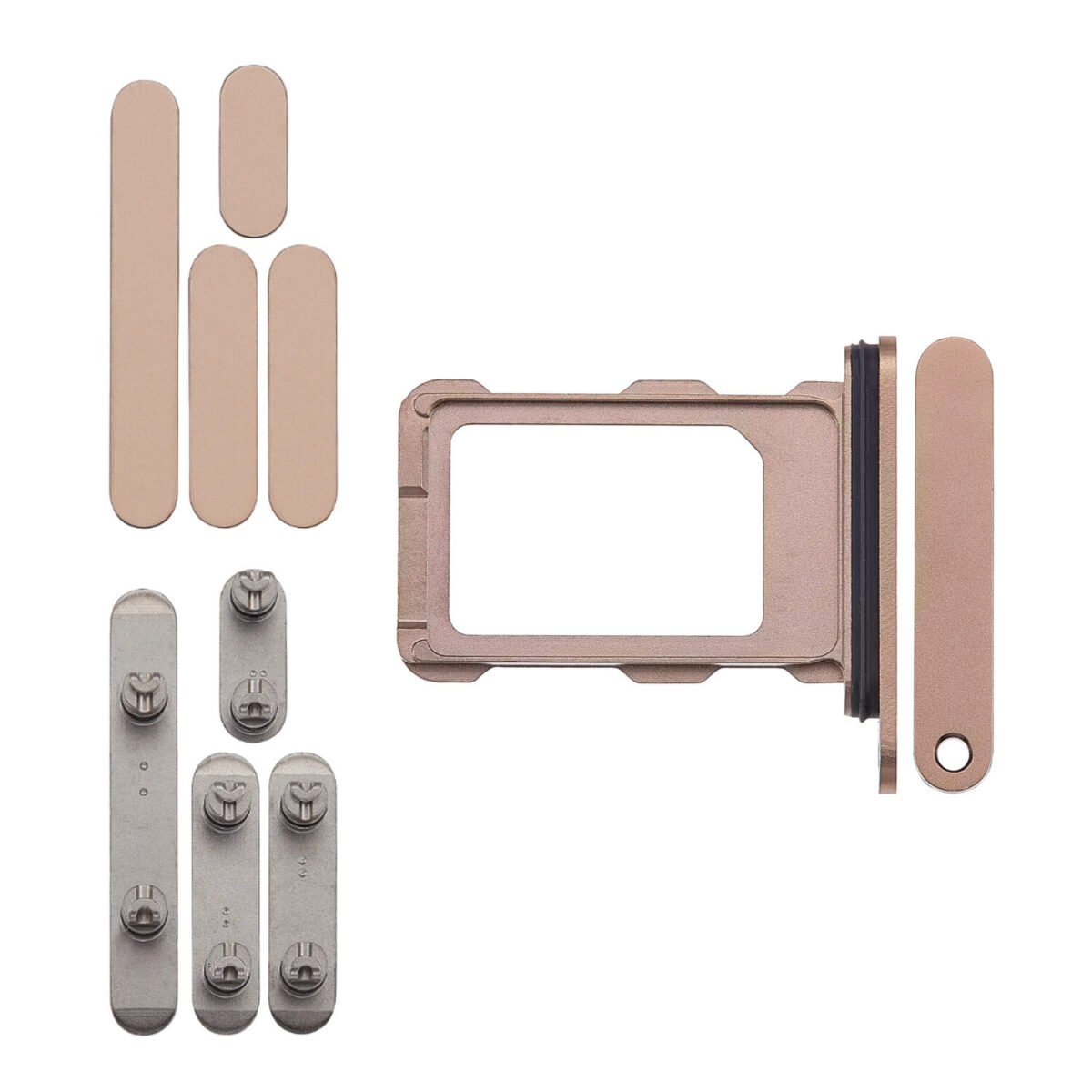 Keyset + Simcard Tray - Cream, For iPhone 16 Pro - Image 1