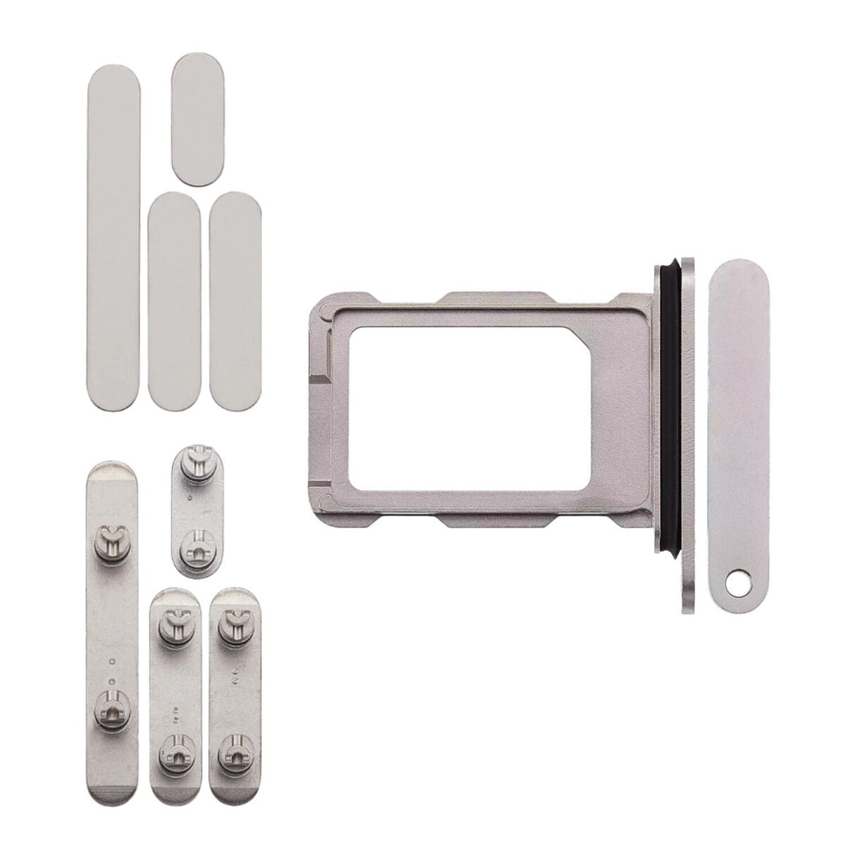 Keyset + Simcard Tray - Grey, For iPhone 16 Pro - Image 1