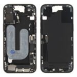 Middle Frame (Pulled A) incl. small parts - Black, For iPhone 16 Plus