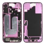 Middle Frame (Pulled A) incl. small parts - Pink, For iPhone 16 Plus