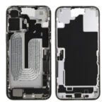 Middle Frame (Pulled A) incl. small parts - White, For iPhone 16 Plus