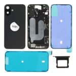 Rear Cover (Pulled B) incl. small parts - Black, For iPhone 16 Plus