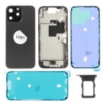 Rear Cover (Pulled B) incl. small parts - Black, For iPhone 16 Pro Max