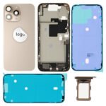 Rear Cover (Pulled C) incl. small parts - Cream, For iPhone 16 Pro Max