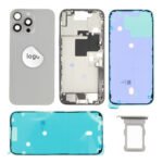 Rear Cover (Pulled A) incl. small parts - Grey, For iPhone 16 Pro Max