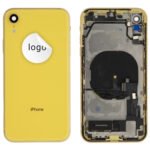 Rear Cover (Pulled B) incl. small parts - Yellow, For iPhone XR