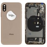 Rear Cover (Pulled C) incl. small parts - Gold, For iPhone XS