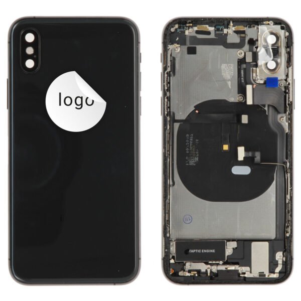 Rear Cover (Pulled A) incl. small parts - Space Grey, For iPhone XS