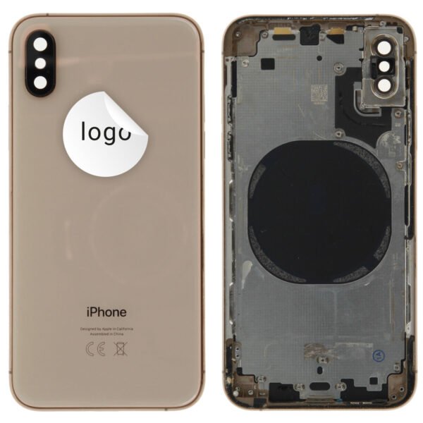 Rear Cover (Pulled) - Gold, For iPhone XS