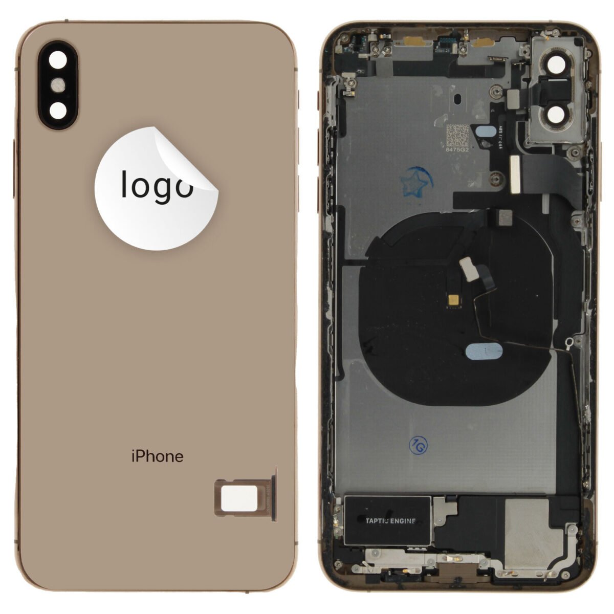Rear Cover (Pulled A) incl. small parts - Gold, For iPhone XS Max - Image 1